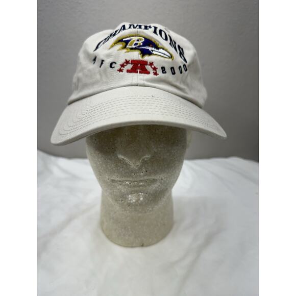 Twin Enterprises Hat NFL Champions 2000 Baltimore Ravens Adjustable Cap VTG New - Picture 1 of 8